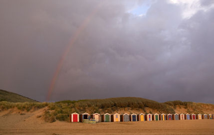 A storm rolls in at Saunton Sands in North Devon